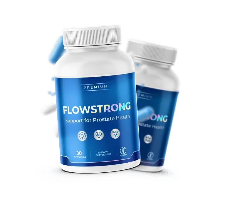 FlowStrong hero product bottle and box